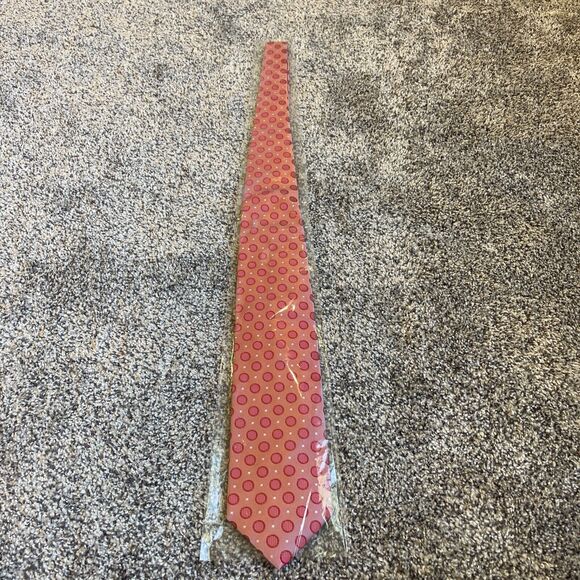 Cravattificio Zadi Andrew’s Ties Italian Men’s Pink Polka Dot Neck Tie New Silk - Picture 3 of 5